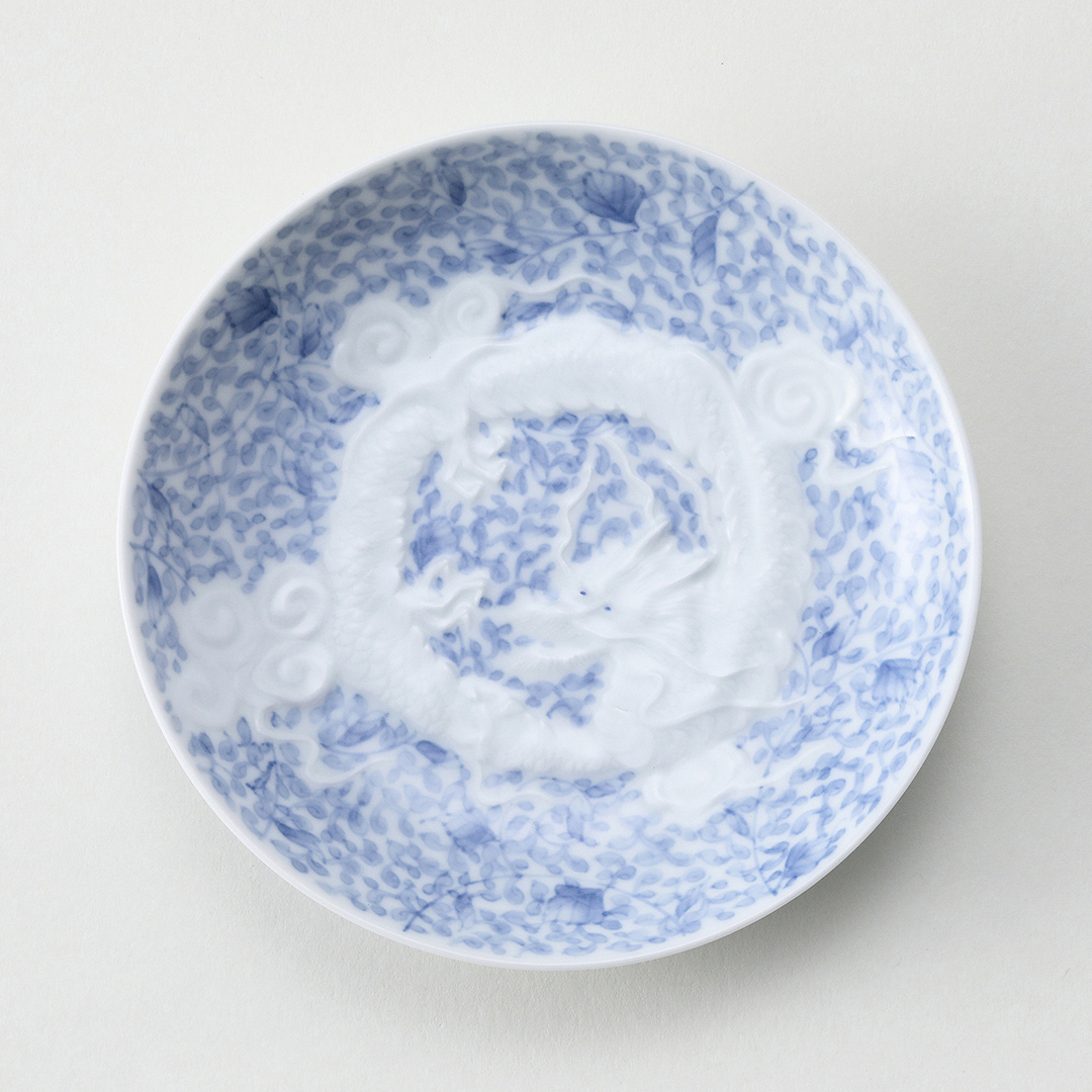 古平戸 中野焼 蓋物 龍唐草文 古美術 古道具 アンティーク