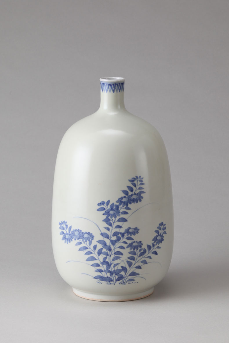 出石焼 花柄 染付 一升 徳利 [B31383] 【公式通販】