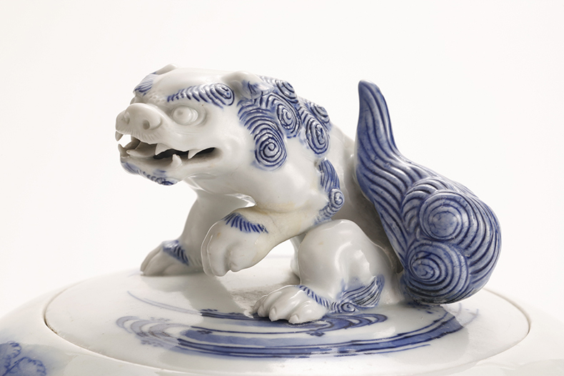 染付 山水亭閣紋瓶 送料込み0329 茶道具 火入（ひいれ） 火入 細形 染