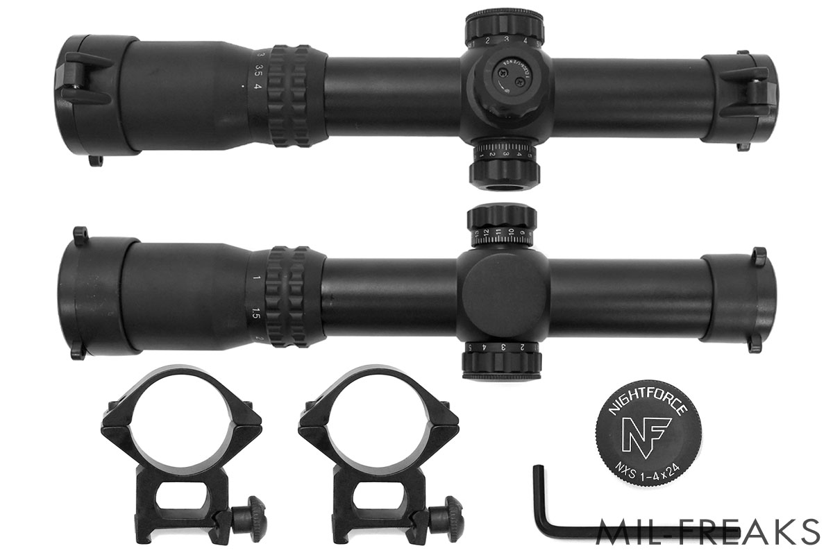 Aim-O NightForceタイプ ショートスコープ 1-4X 24mm マウントセット