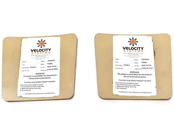 米軍実物 Velocity System サイド SAPI プレート 防弾 2枚セット 特殊