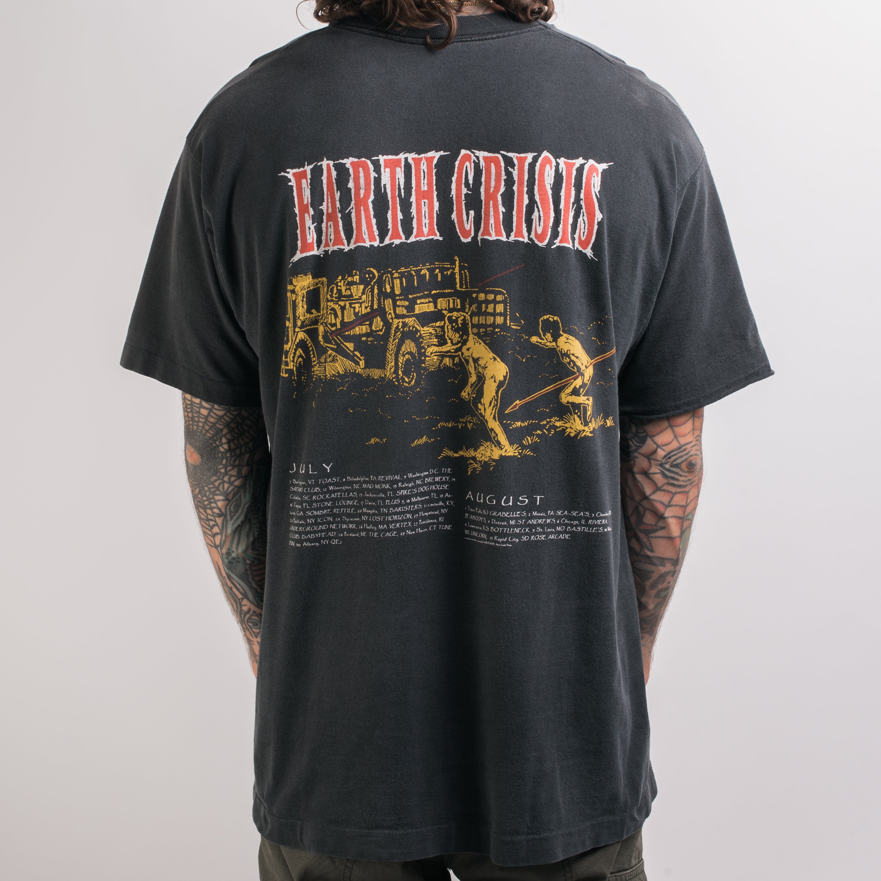 Vintage 90's Earth Crisis All Out War Tour T-Shirt – Mills Vintage USA