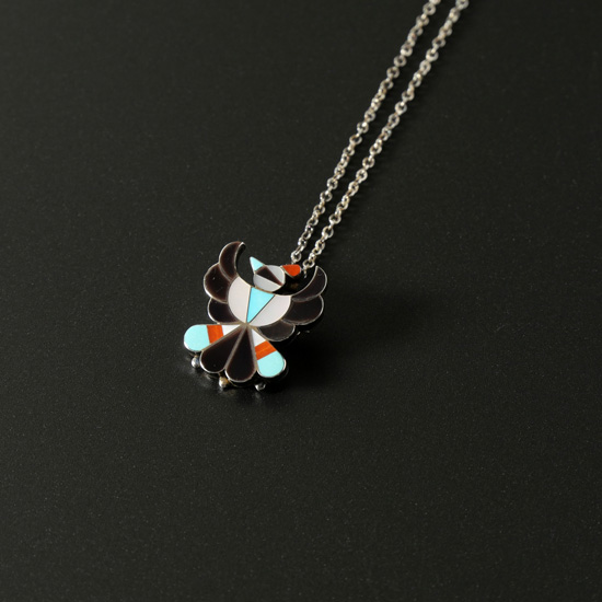 Indian Jewelry / インディアンジュエリー インレイブローチペンダント