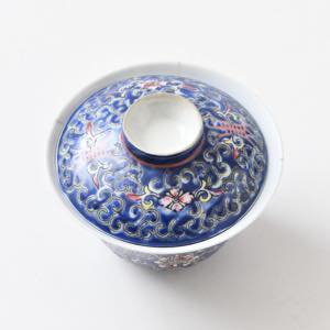 景徳鎮 青華 草花紋様碗 景徳鎮 青華 草花紋様碗