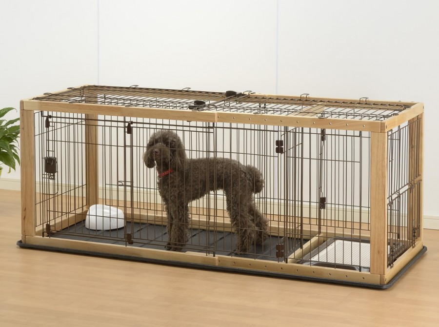 リッチェル 木製スライドペットサークル 【送料無料】｜みんなのペット