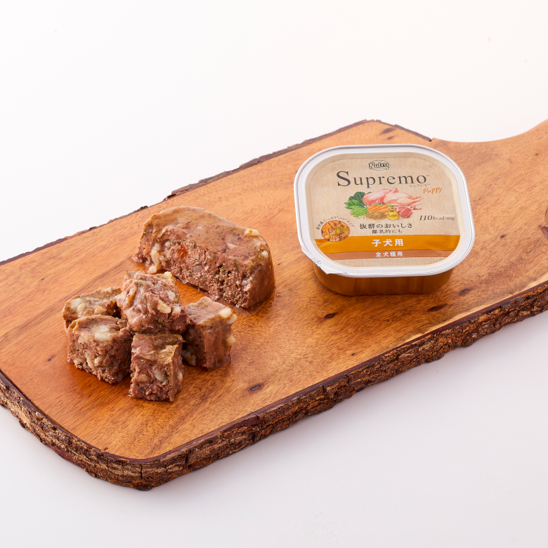 シュプレモ トレイ ウェットフード 子犬用 チキン 100g 48個