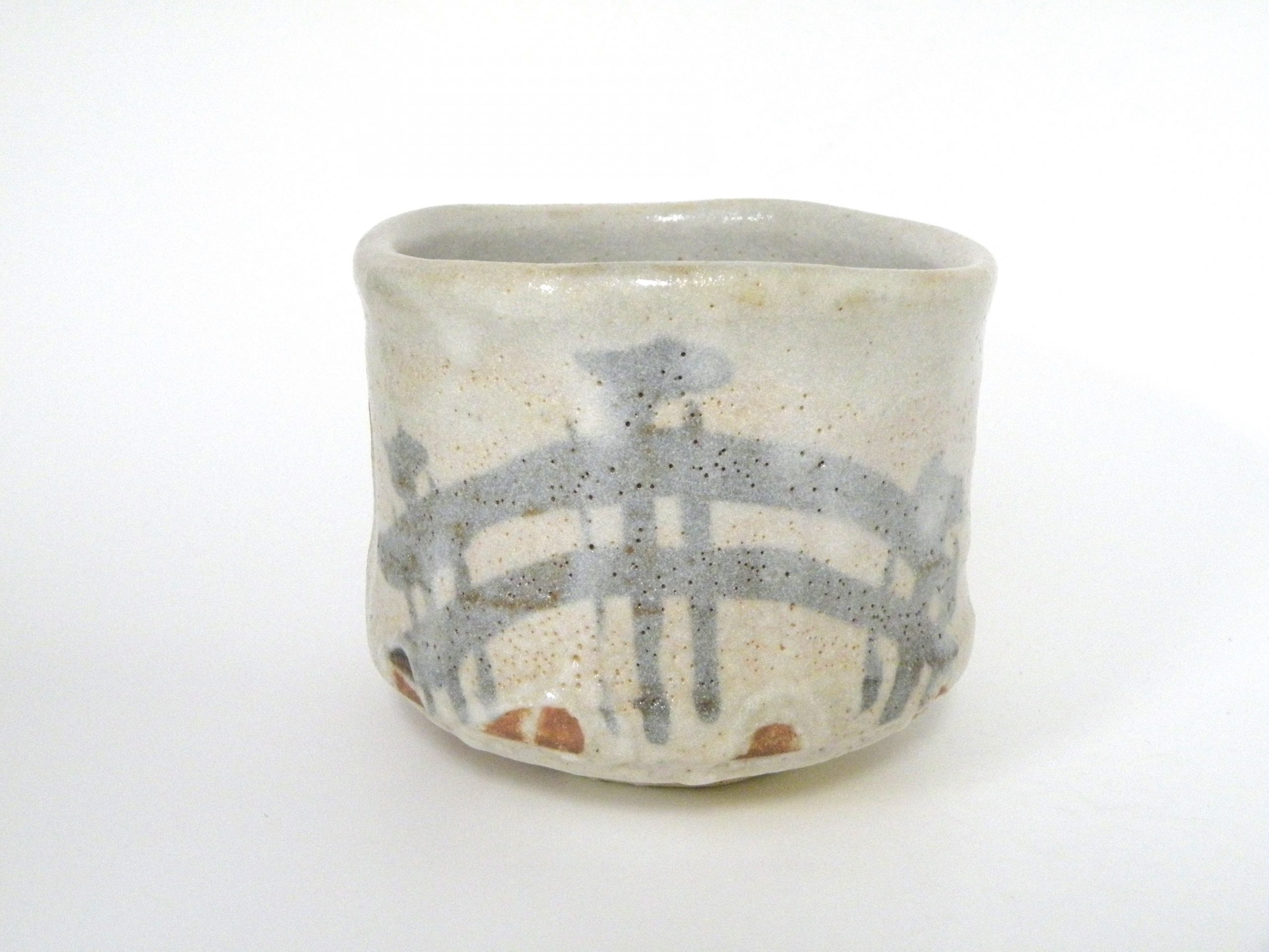 佐々木八十二の鼠志野茶碗 佐々木八十二の鼠志野茶碗