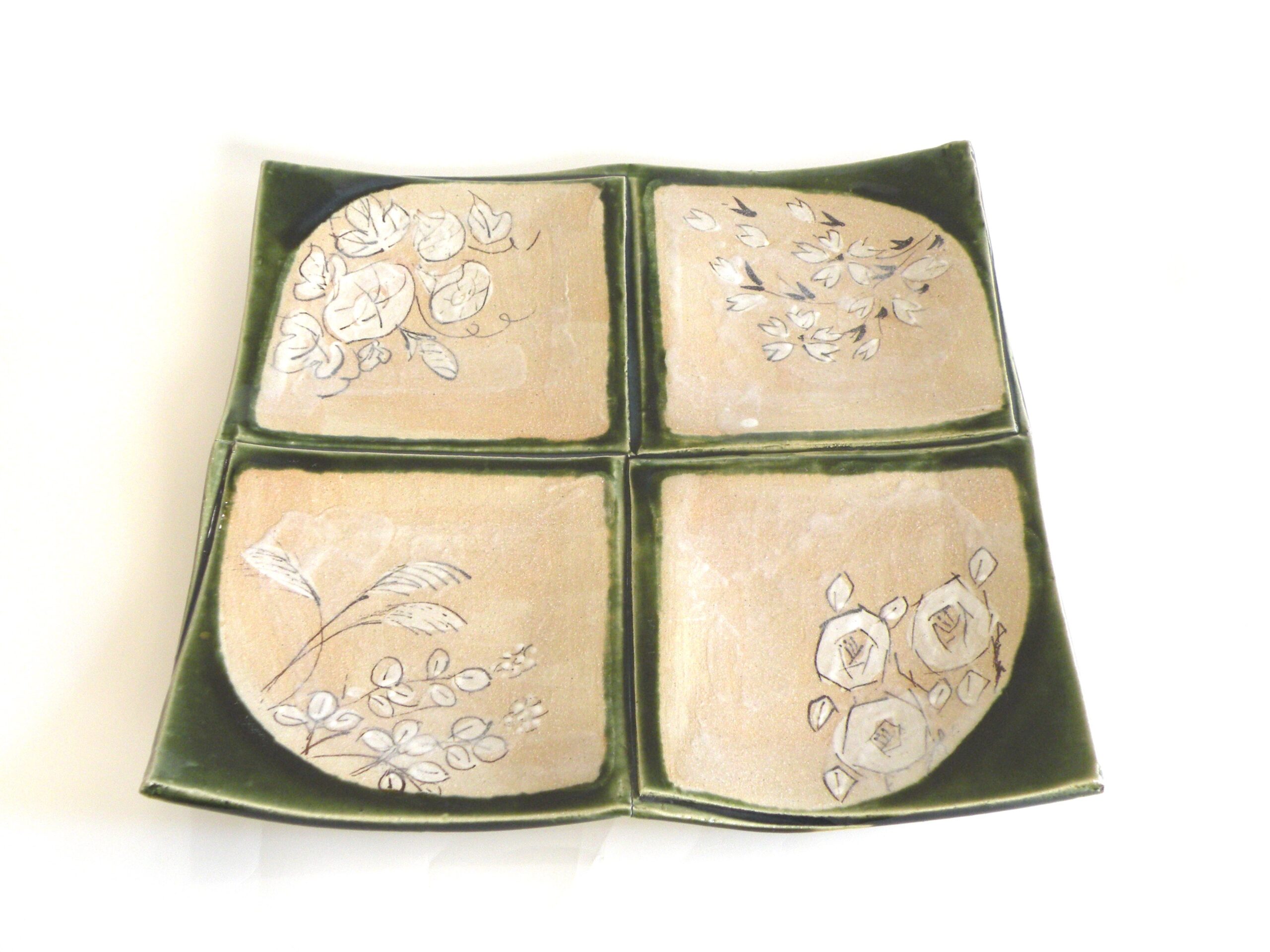 クレヨン7色様専用 茶道具 瀬戸焼 瀬戸黒葵紋印 茶碗 時代箱付 M R6810