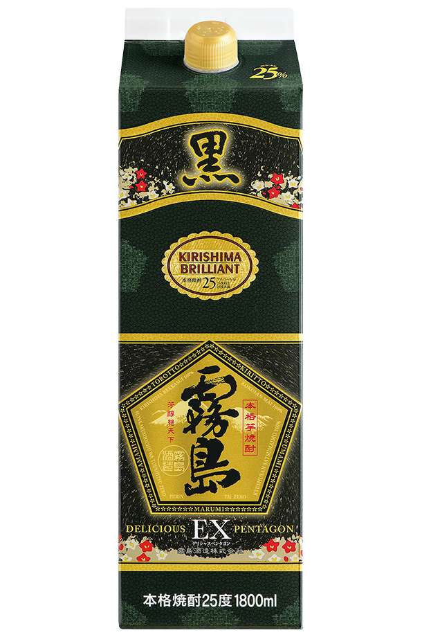 黒霧島EX 霧島酒造 25度 1800ml 6本 1ケースの通信販売 焼酎