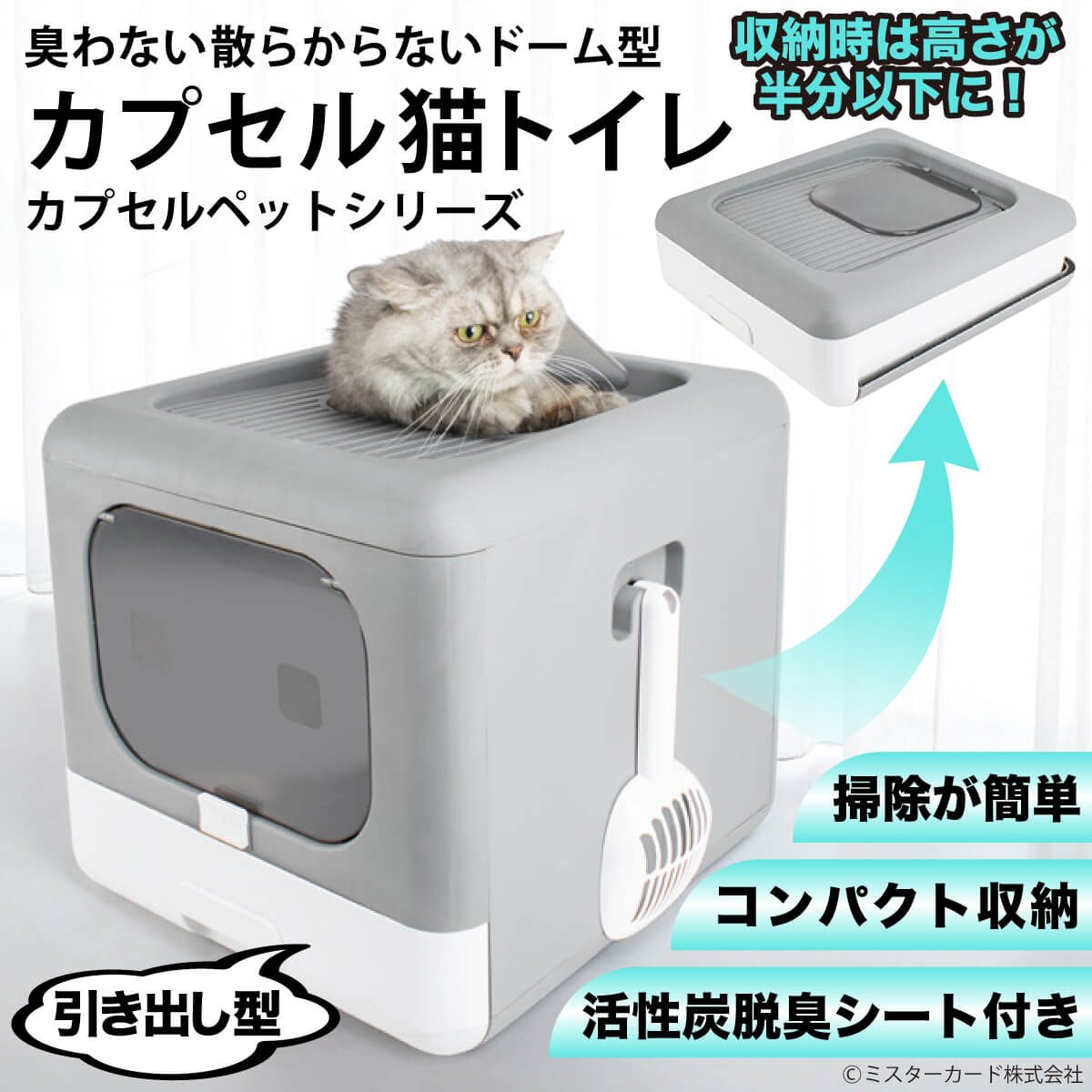 人気 ピダン ドーム型 猫トイレ ホワイト pidan ピダン 猫用トイレ