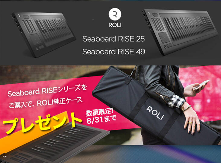 ROLI Seaboard RISE 49 か 25を買うと専用ケースプレゼント！数量限定8
