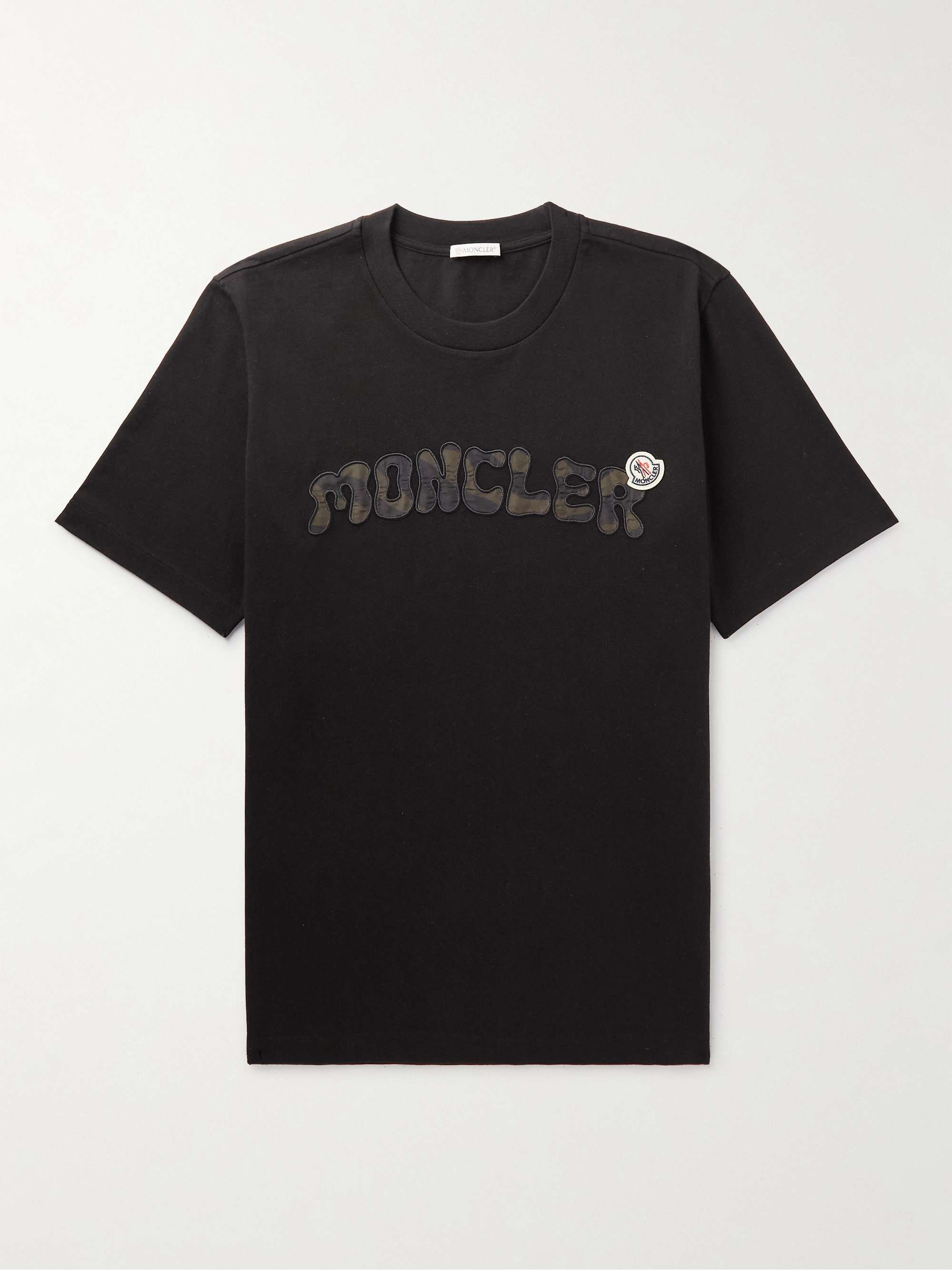 Black 7 Moncler FRGMT Hiroshi Fujiwara Logo-Print Cotton-Jersey T