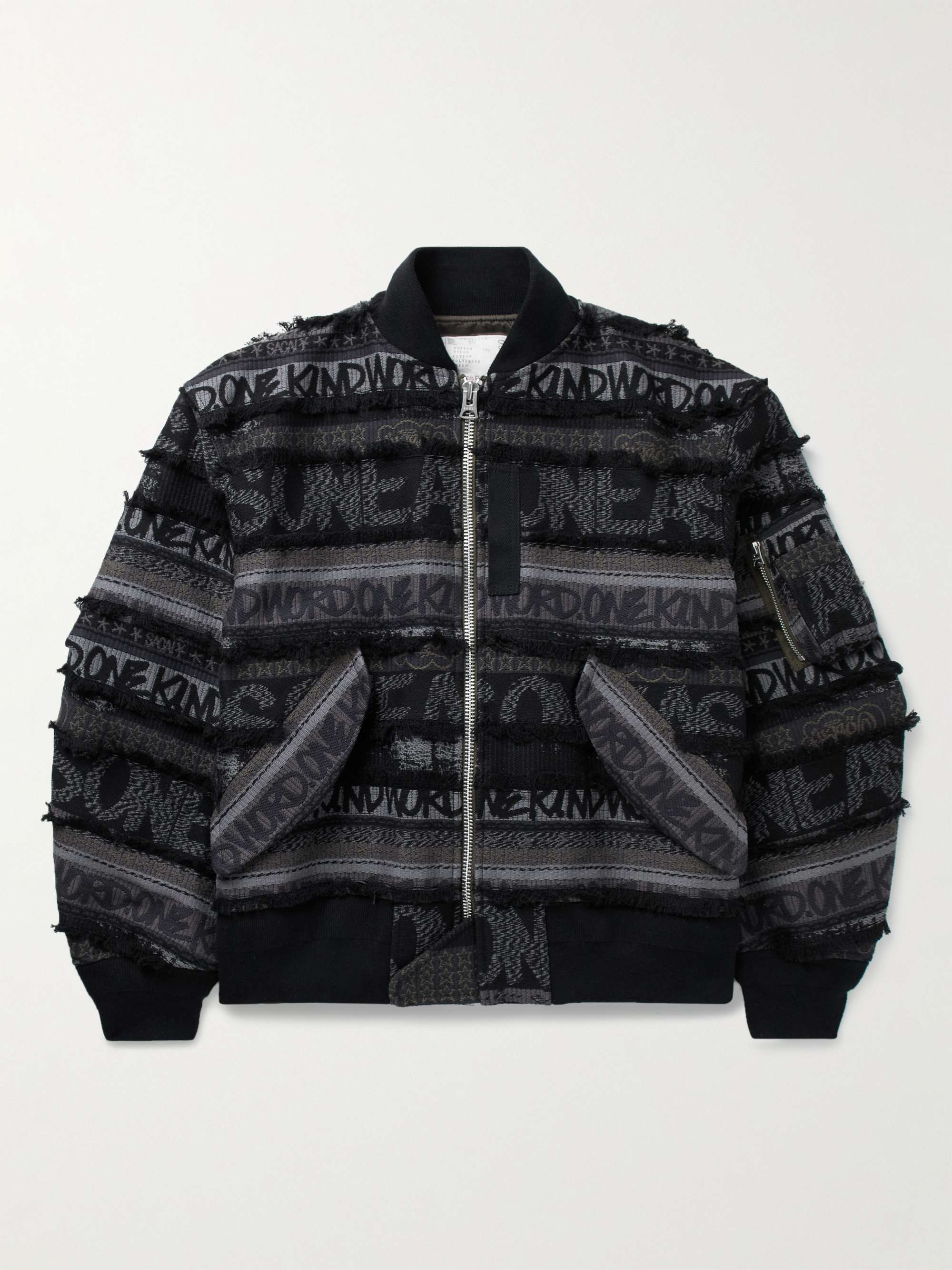 sacai 23ss Jacquard bomber jacket