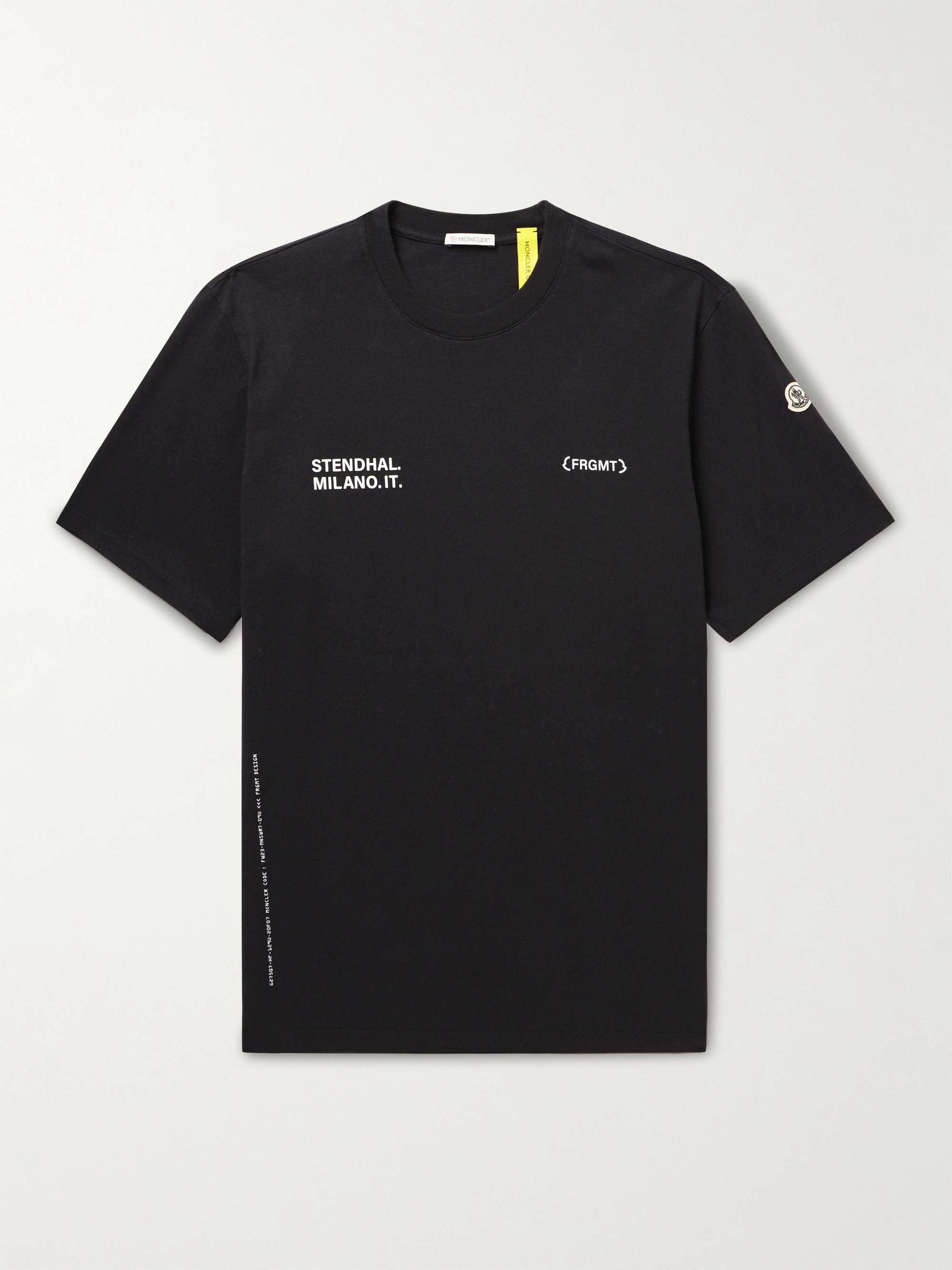 Black 7 Moncler FRGMT Hiroshi Fujiwara Logo-Print Cotton-Jersey T