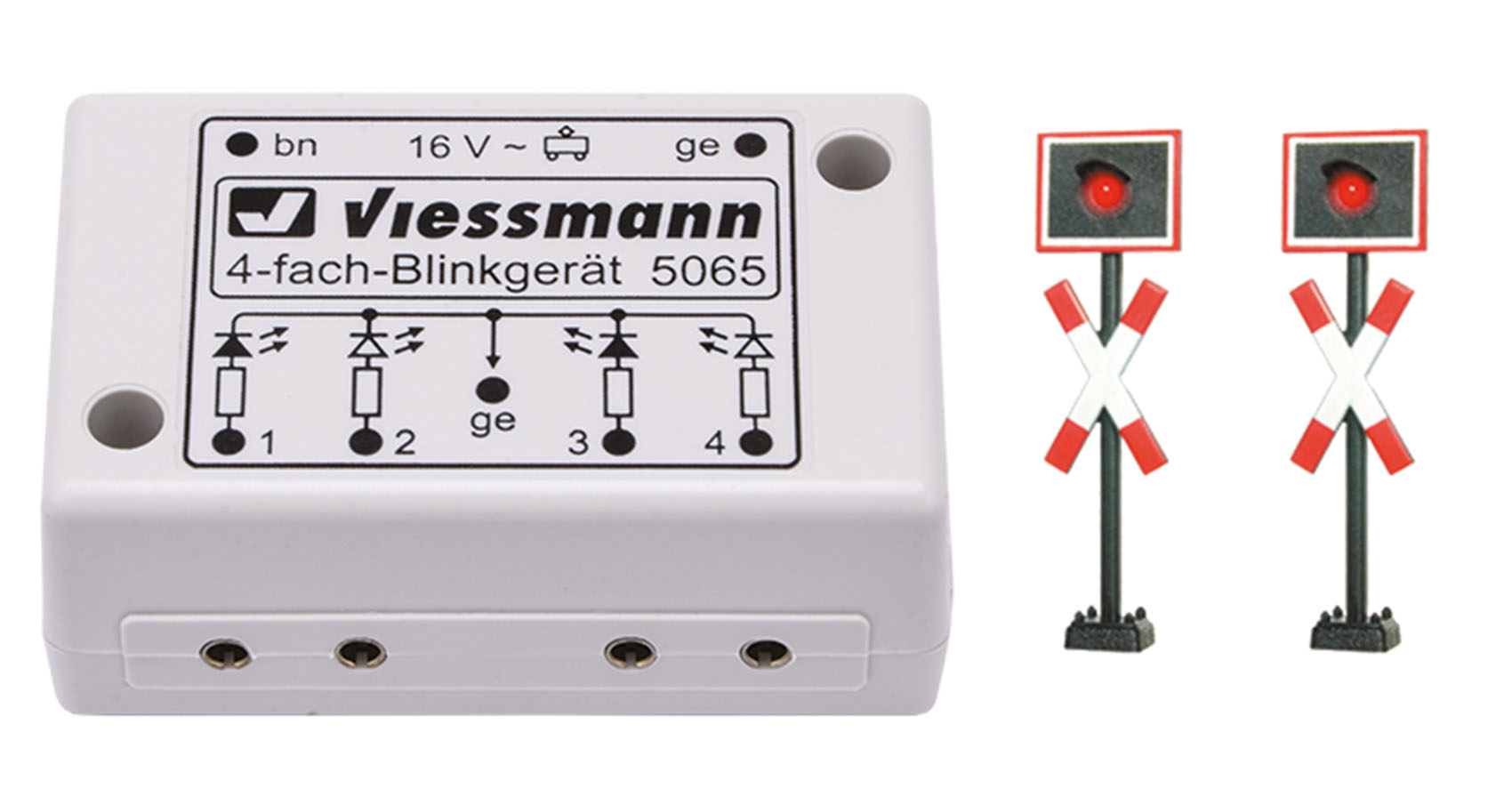 Viessmann 5060 - H0 Andreaskreuze mit Blinkelektronik, 2 Stück