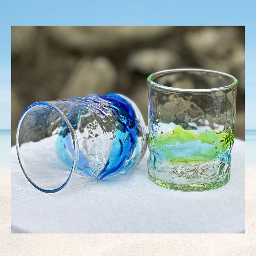 琉球硝子 グラス二個 琉球硝子 グラス二個 【琉球ガラス】ショット