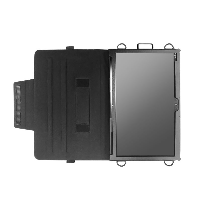 ARROWS Tab Q739/ARROWS Tab Q738 首掛け合成皮革ケース ブラック