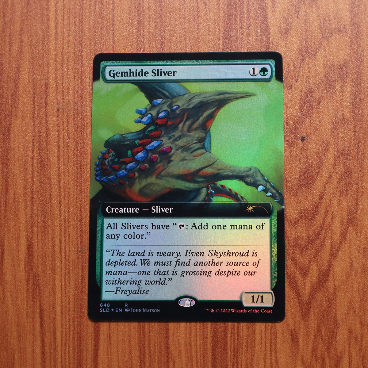 ショップ 宝革スリヴァー/Gemhide Sliver 拡張アートfoil SLD 英語 宝