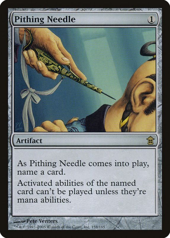 mtg 日本語初版Foil 真髄の針/Pithing Needle》[SOK] mtg 日本語初版