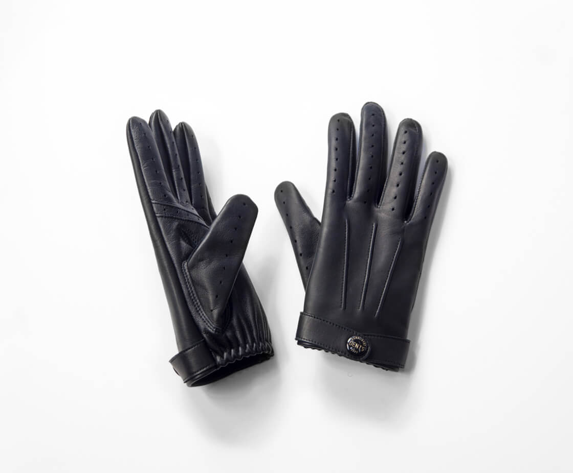 DSQUARED2 ブラックレザー 本革 手袋 ジッパー付き DSQUARED2 ブラック