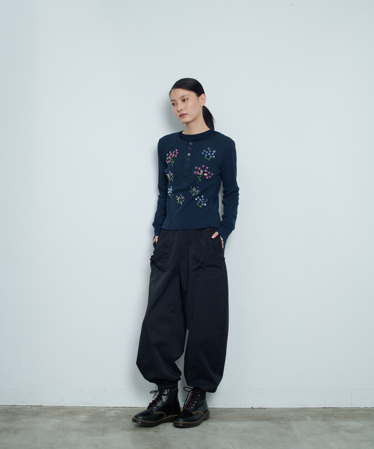 フラワーパラシュートパンツ | MUVEIL Online Shop