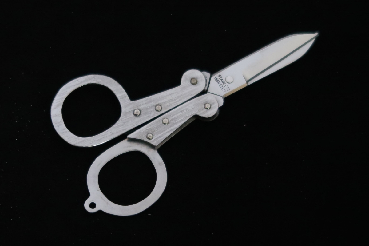 藤本ナイフ工場製 (ビンテージ)石目折りたたみハサミ | 和式鍛造ナイフ