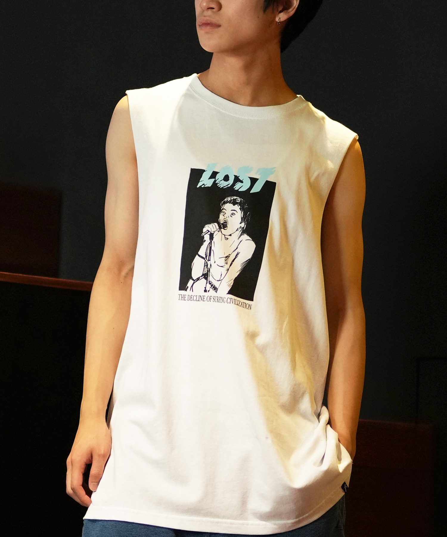 LOST ロスト タンクトップ メンズ フロントプリント バックプリント