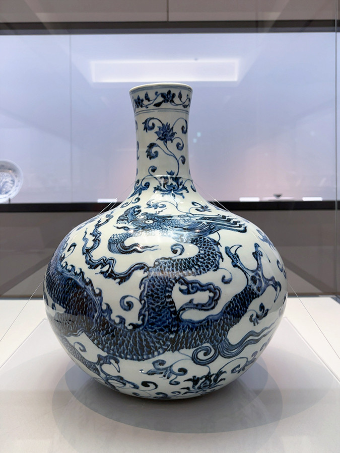 中国美術 龍図蓋物 高さ約20g㎝ 東Y7-0331②タヒチ 中国美術 龍図蓋物