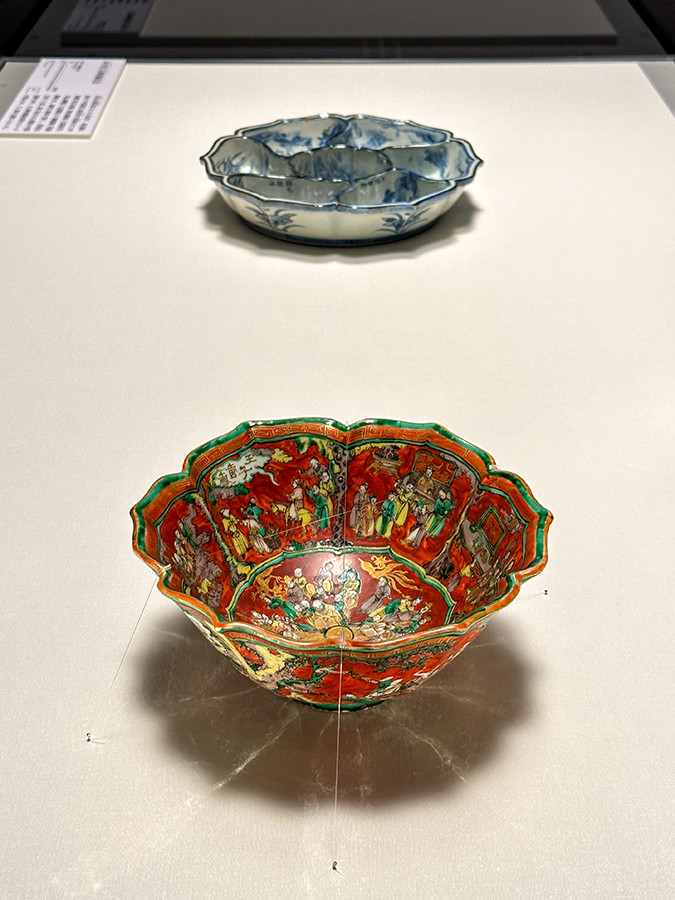 花瓶□青木木米「聾米造」江戸期（徳川時代）古い染付筒花器山郷山水