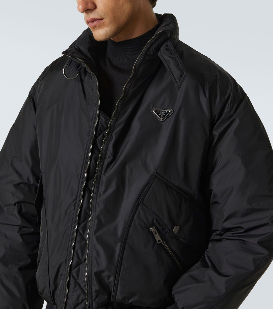 Re-Nylon down jacket in black - Prada | Mytheresa