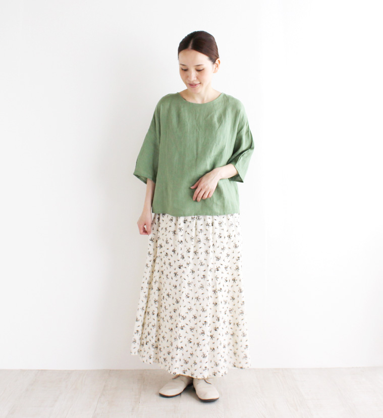 nofl】リネン花柄スカート 644204730 | ナチュラル服通販サイト nofl