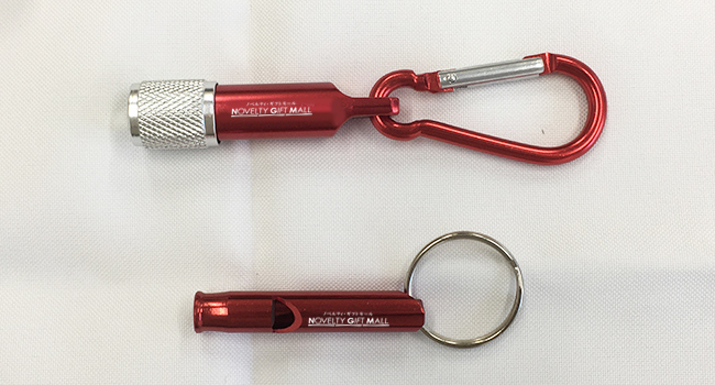 ≪実際に使ってみました！≫アルミライト＆ホイッスル カラビナ付