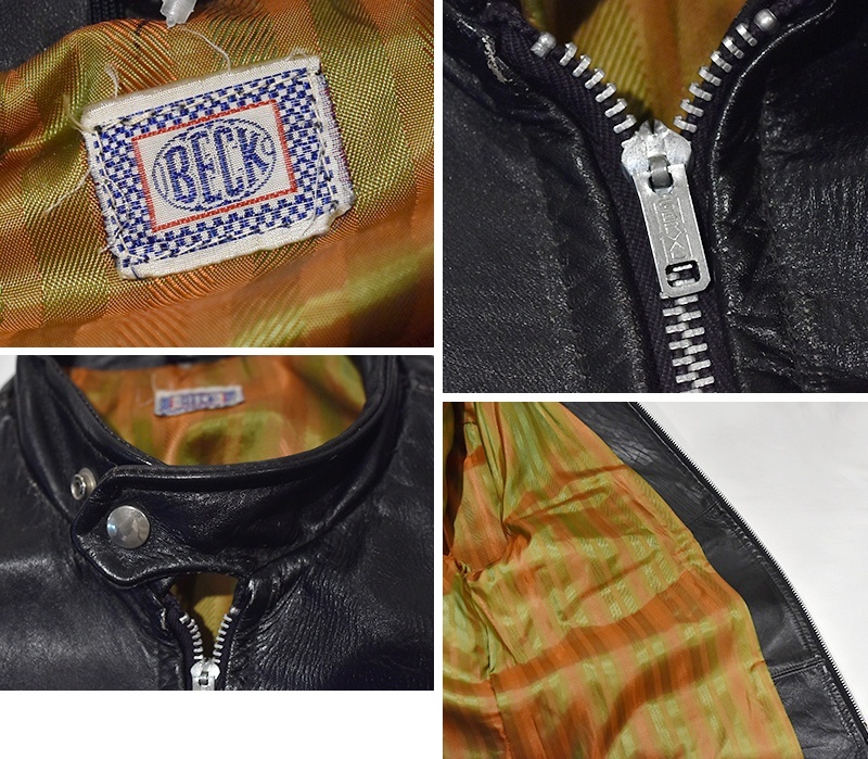 60's【ビンテージ】【BECK】【ベック】【黒】【シングルライダース