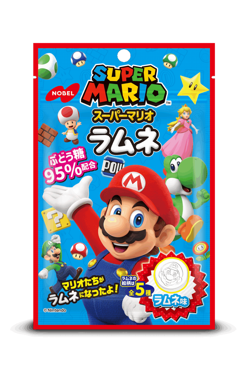 スーパーマリオラムネ ラムネ味 | ノーベル製菓株式会社