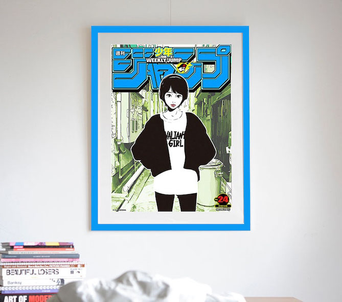 Back side works 立体ポスターサイン入り