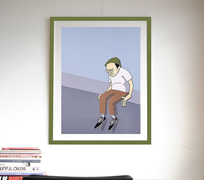 ☆ 江川 博 ☆「 U 」シルクスクリーン 45/60 35cm角額 ☆ 江川 博