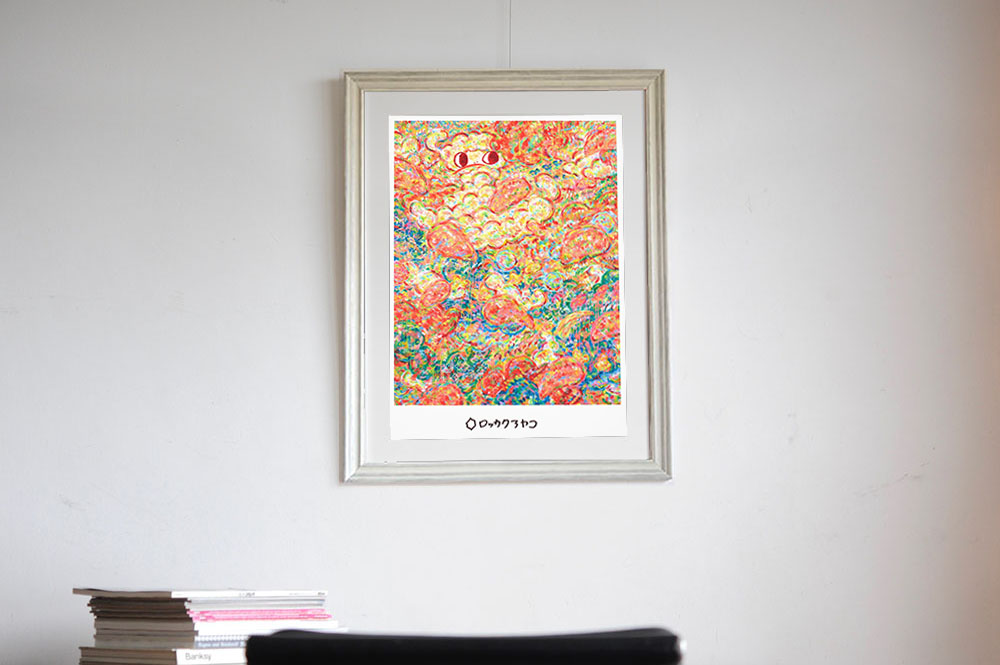 F8号］ロッカクアヤコ 肉筆/手描き作品/表裏サイン有/アクリル/絵画