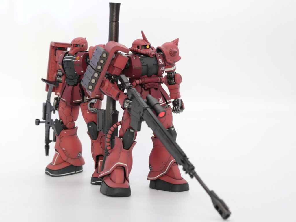 HG THE ORIGIN シャアザク ランバラルカラー 改修塗装済完成品 今月の