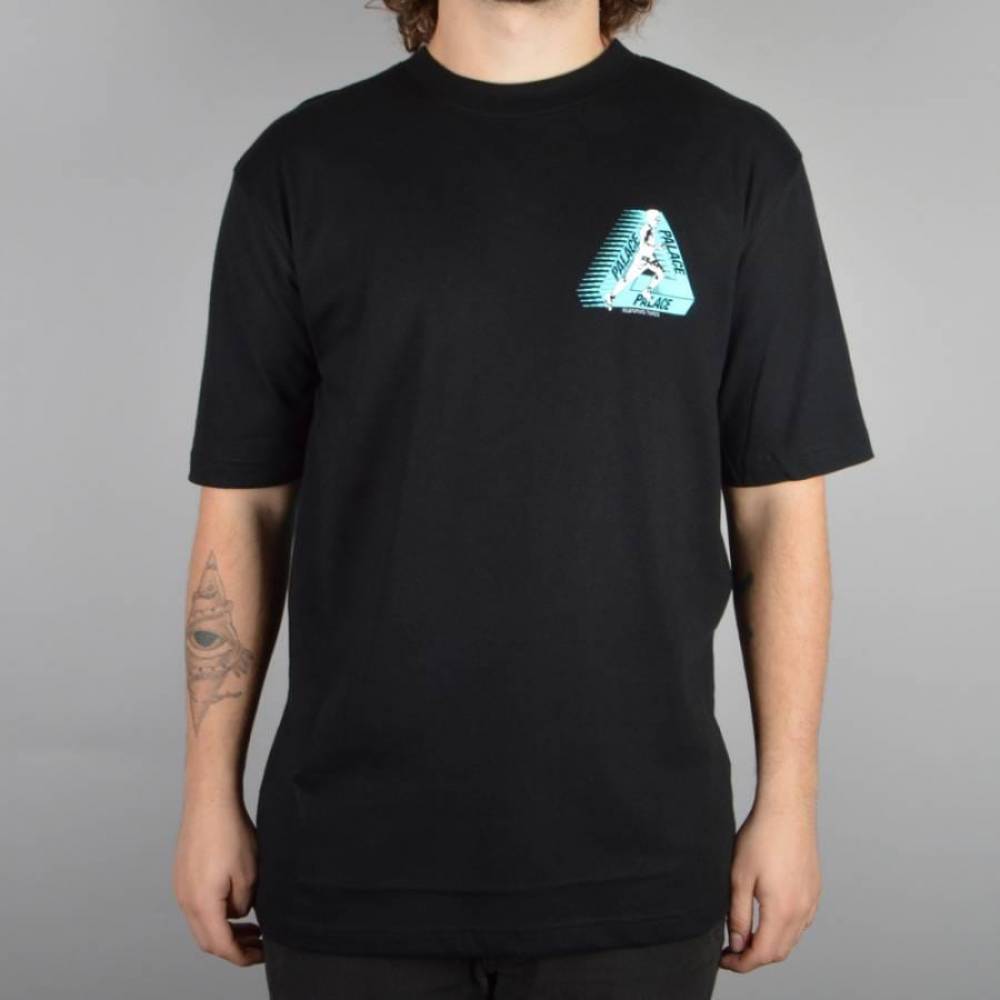 Palace Skateboards Running Tings T-Shirt - Black - SKATE CLOTHING