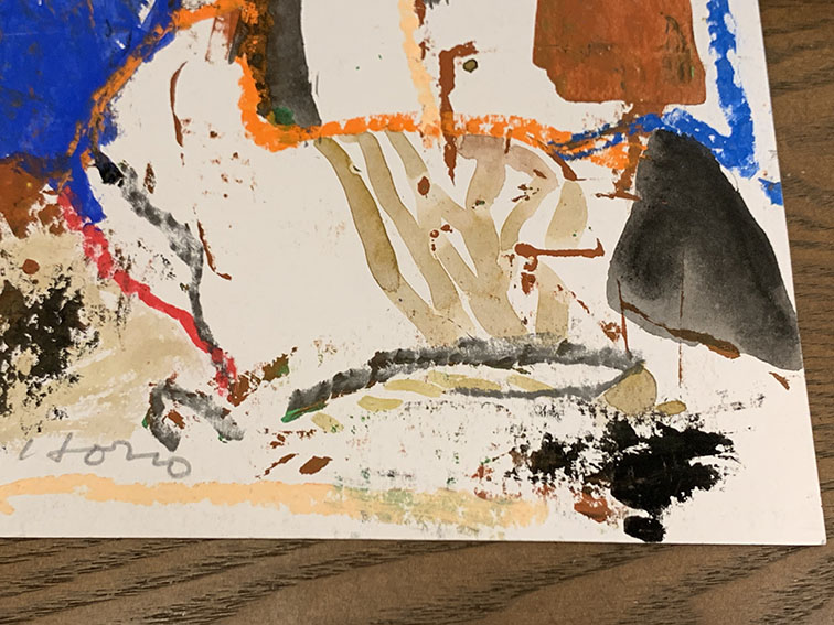 堀尾貞治作品 水彩画色紙 巴里街並み 1993年 堀尾貞治作品 水彩画色紙