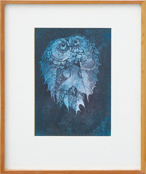 Ryonosuke Shimomura / 下村良之介画額「梟」 | Natsume Books