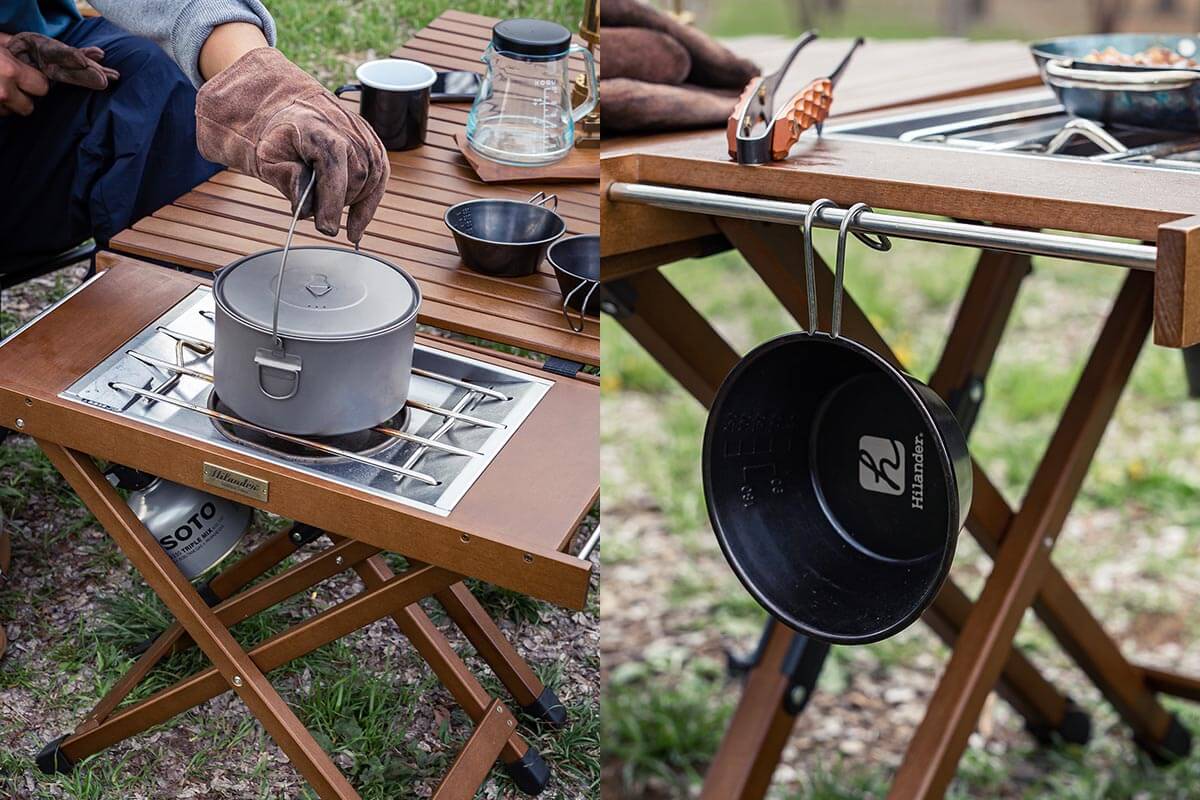 ハイランダー Hilander ウッドロールトップテーブル2 90 HCA0191