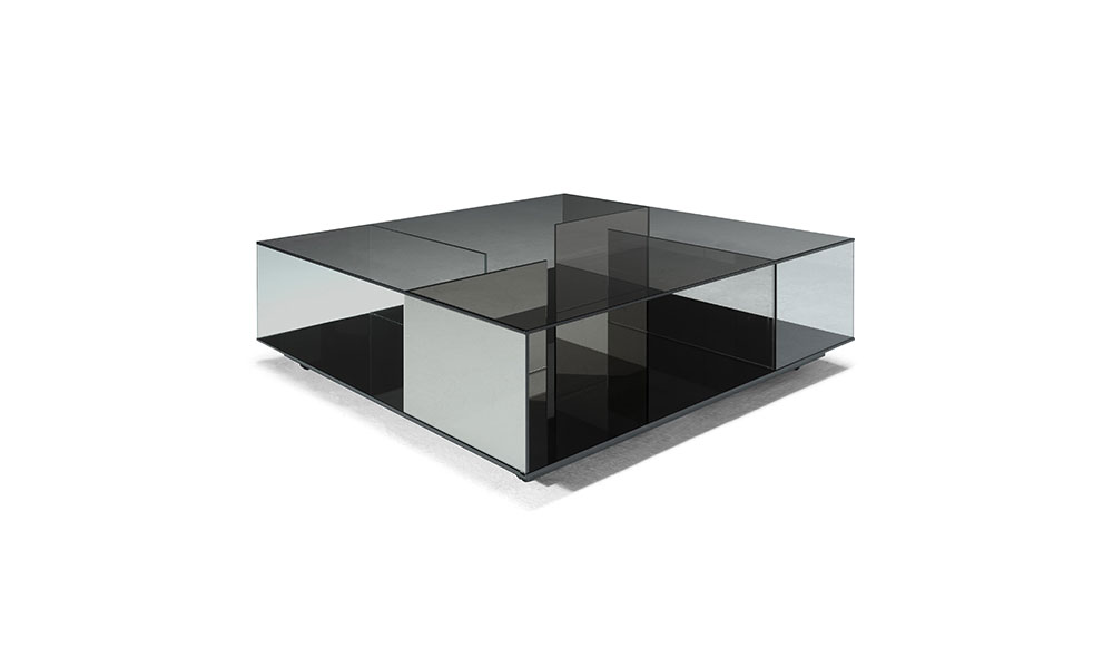 Natuzzi ナツッジ イタリア ガラステーブル サイドテーブル ラビリント