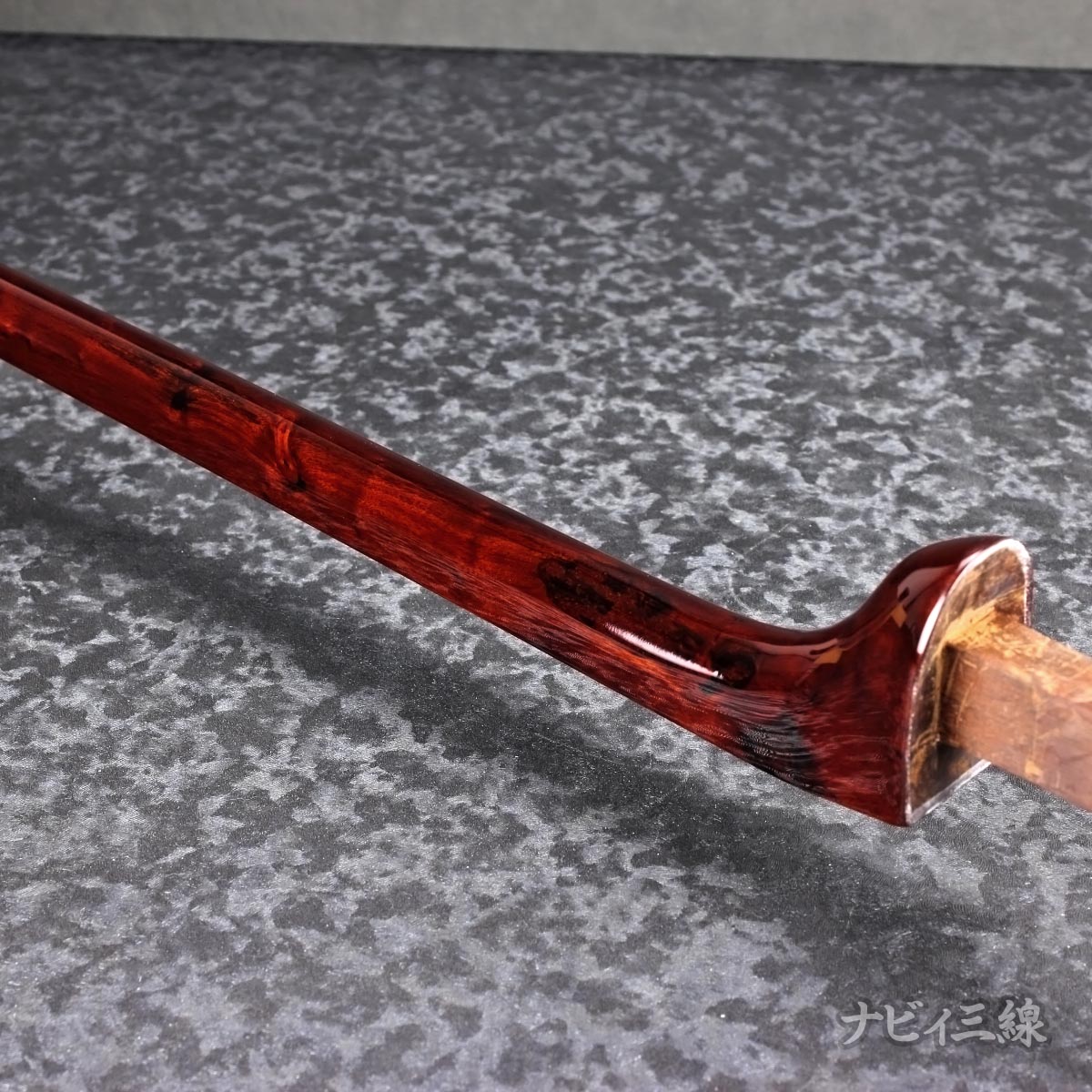 沖縄三線黒檀塗なし与那城型棹のみ