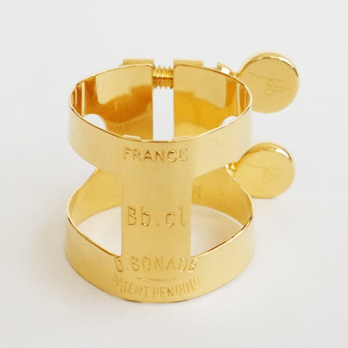 ボナード B♭クラリネットリガチャー 逆締め ゴールド GP｜ 管楽器専門