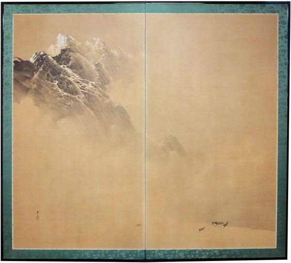 川村曼舟 川村曼舟 富士山 掛け軸 掛軸 富嶽図 共箱あり 二重箱