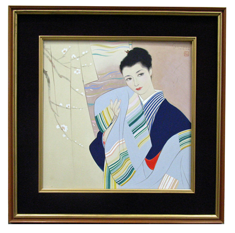 岩田専太郎 美人画 陶板画 岩田専太郎 美人画 陶板画 岩田専太郎（1901