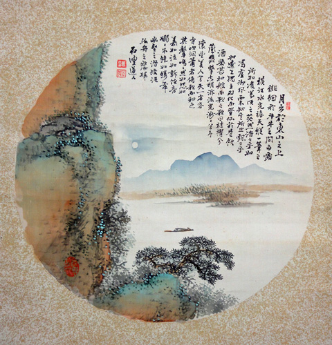 山本石叟 前後赤壁図（双幅）/ヴィジュアル書画ミュージアム