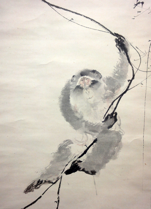 山元春挙 猿之図/掛け軸 絵画の買取.販売.表装/長良川画廊