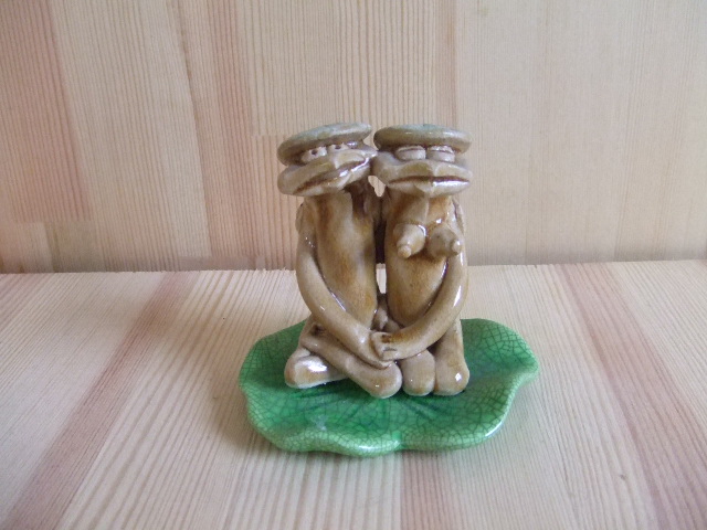 信楽焼】カッパ夫婦 縁起物 陶器 信楽焼】カッパ夫婦 縁起物 陶器